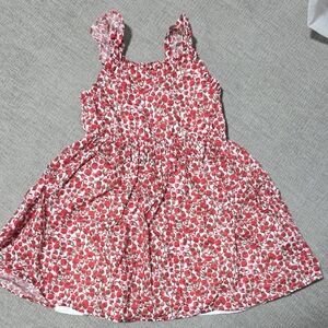 J. Crew Red and White Cherry Pattern Kids Dress